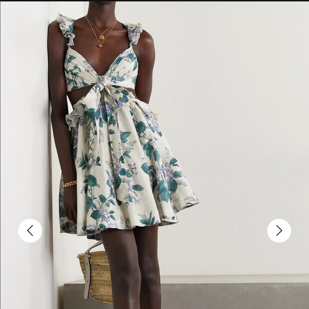 Zimmermann Cassia Ruffle Mini Dress size 2